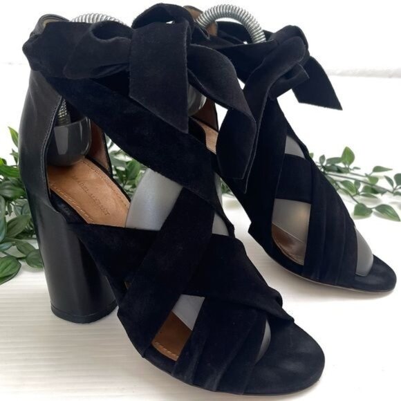 Isabel Marant Amelia suede and leather black heeled sandals 6.5 - Picture 8 of 10